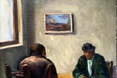 Due anziani - 1971 - Olio su tela - 50 x 40
