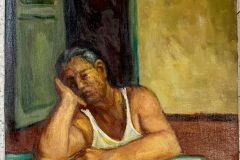 Il riposo - 1971 - Olio su tela - 50 x 40