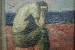 Il pensatore - 1960 - Olio su tela - 20 x 30