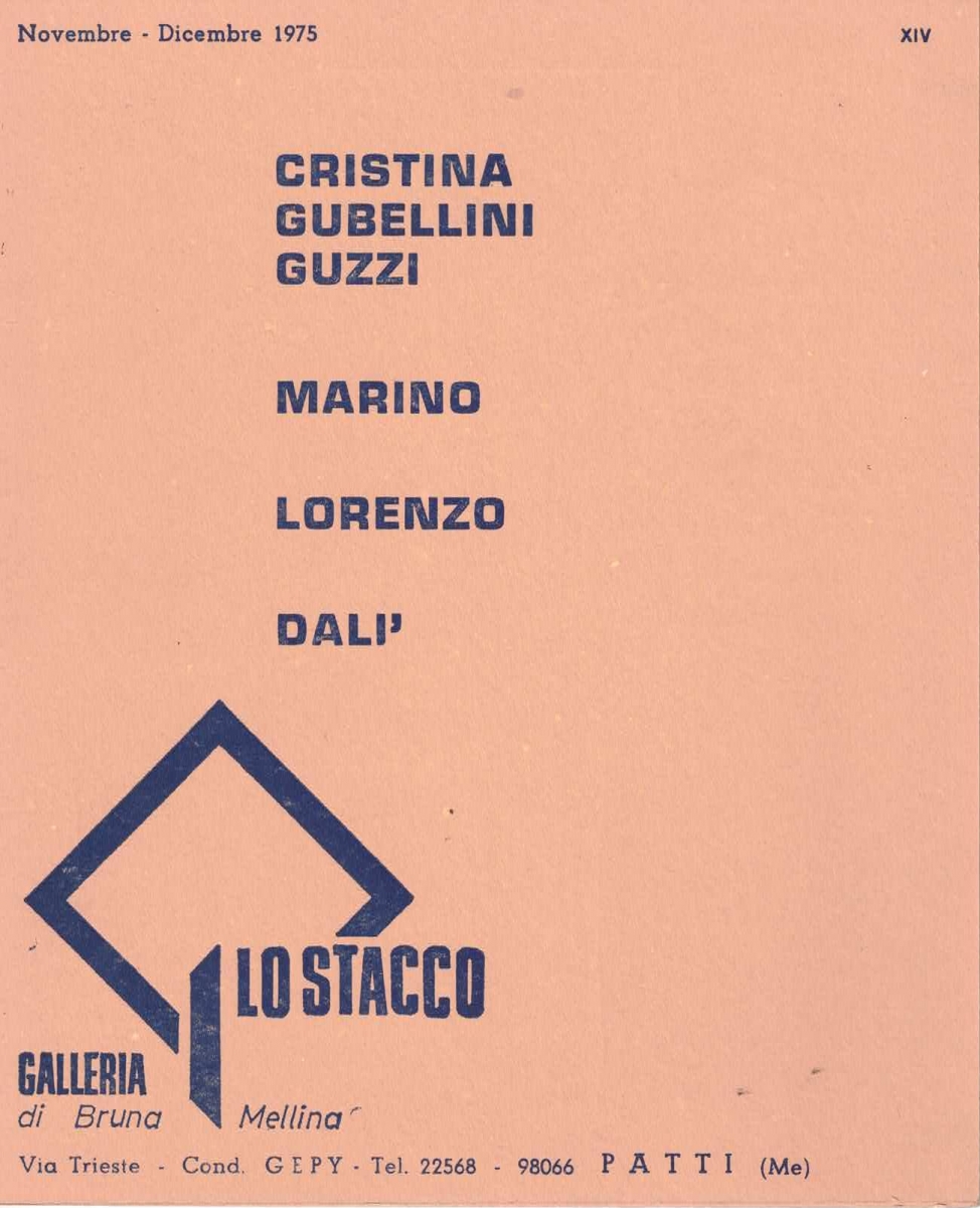 Catalogo mostra  - Galleria Lo Stacco - Messina - 1975