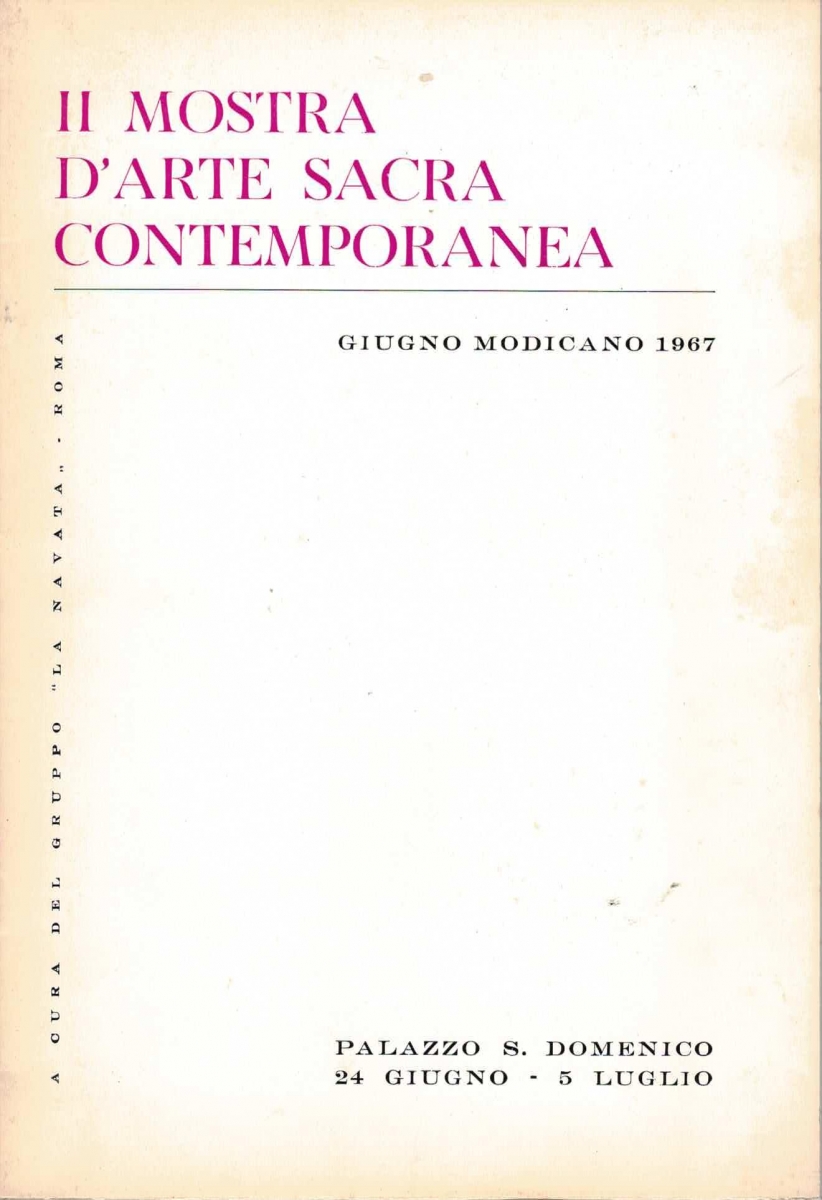 Catalogo mostra d'arte sacra  -  Modica -1967