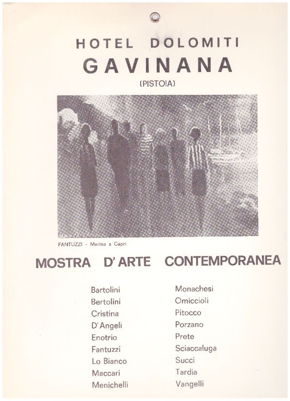 Catalogo mostra collettiva - Hotel Dolomiti Gavignana Pistoia - 1971
