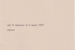 Mostre Personali - 1972