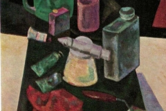 Natura morta con pennelli  - 1961 - Olio su tela