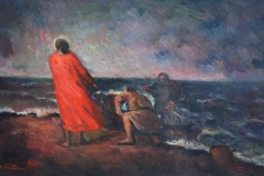 Pesca  Miracolosa - 1969 - Olio su tela - 43 x 70