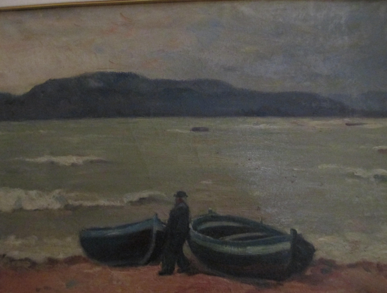 Barche in secca - 1951 -  Olio su tela 50 x 70