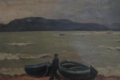 Barche in secca - 1951 -  Olio su tela 50 x 70