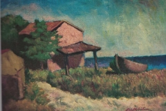 Barche in secca - 1973 - Olio su tela - 50 x 70