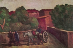 Carretto Ritorno a casa  - 1970 - Olio su tela