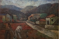 Contadini - 1960 - Olio su tela -  80 x 100