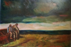 In attesa della burrasca - 1978 - Olio su tela