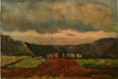 Paesaggio al tramonto - 1973 - Olio su tela - 50 x 70