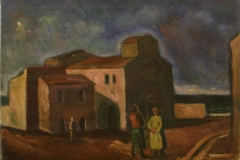 Paesaggio con chiesa  - 1966 - Olio su tela 50 x 70