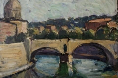 Ponte di Roma - 1970 - Olio su tela