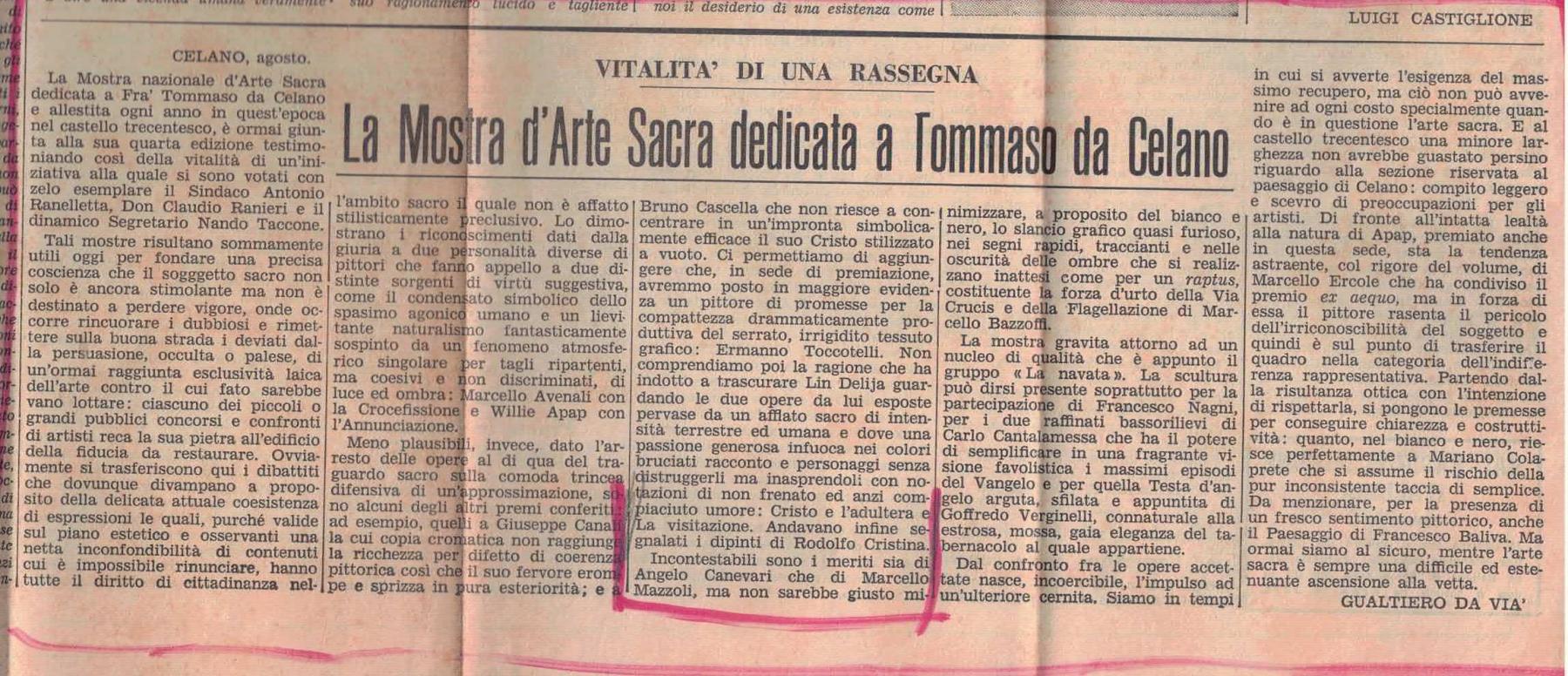 L' OSSERVATORIO ROMANO - 11-08-1966