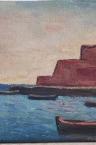 Barche a Pozzallo – 1965 Olio su tela 30x40 Donato alla’associazione dalla Sig.ra MARTA SCATARZI